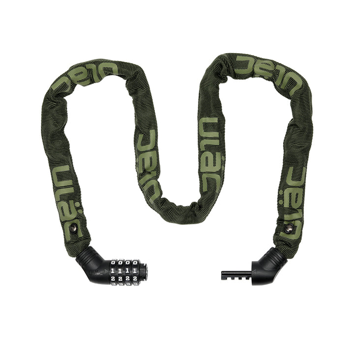 Велосипедный замок Ulac Street Fighter Steel Chain Lock Combo Midnight Green