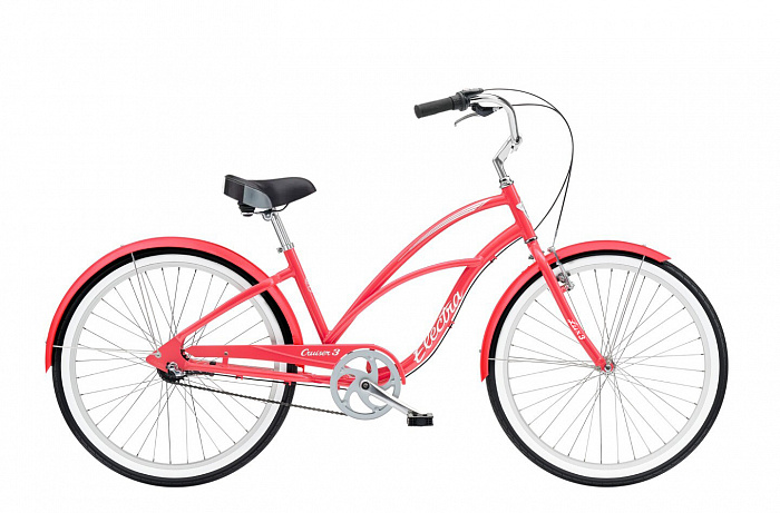 Велосипед Electra Cruiser Lux 3i Step Thru Hibiscus Red 24"