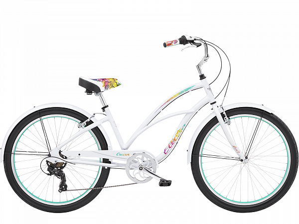 Велосипед Electra Cruiser Lux 7D Step Thru Flowers 24